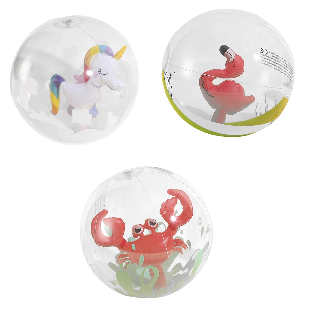Inflatable Ball Toys PVC Elastic Blow Up Swimming Ball Crack Resistance Durable Portable Easy Operation for Holiday Game Party