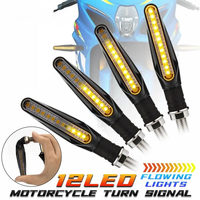 

12LED Universal Motorcycle Turn Signal Light IPX66 Waterproof Suitable For Motorcycles Scooters Four-wheel Off Road Vehicles