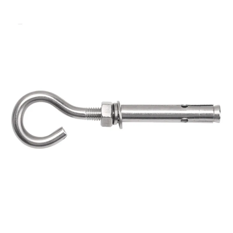 1Pcs M6 M8 Expansion Screws Hooks Opening Hole 316 A4 Stainless Steel Eye  Bolt Open Anchor Hook for Basket Ceiling Fan Hanging