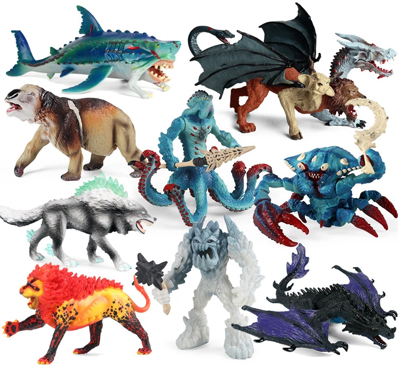 

Simulation Mythical Animals Magical Beasts Dinosaur Model Night Hunting Dragon Octopus Monster Ice Dragon Children Cognitive Toy