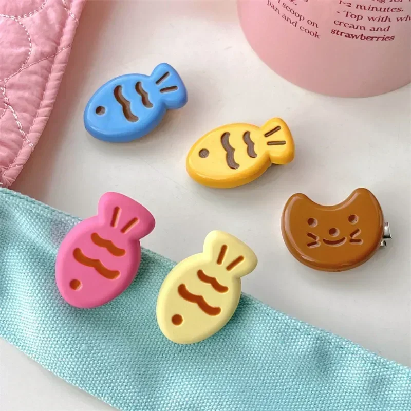 3pcs Cartoon Small Fish Hairpins Children Korean Styles Sweet Girls Colorful Mini Cute Hair Clips Hair Accessories Wholesale