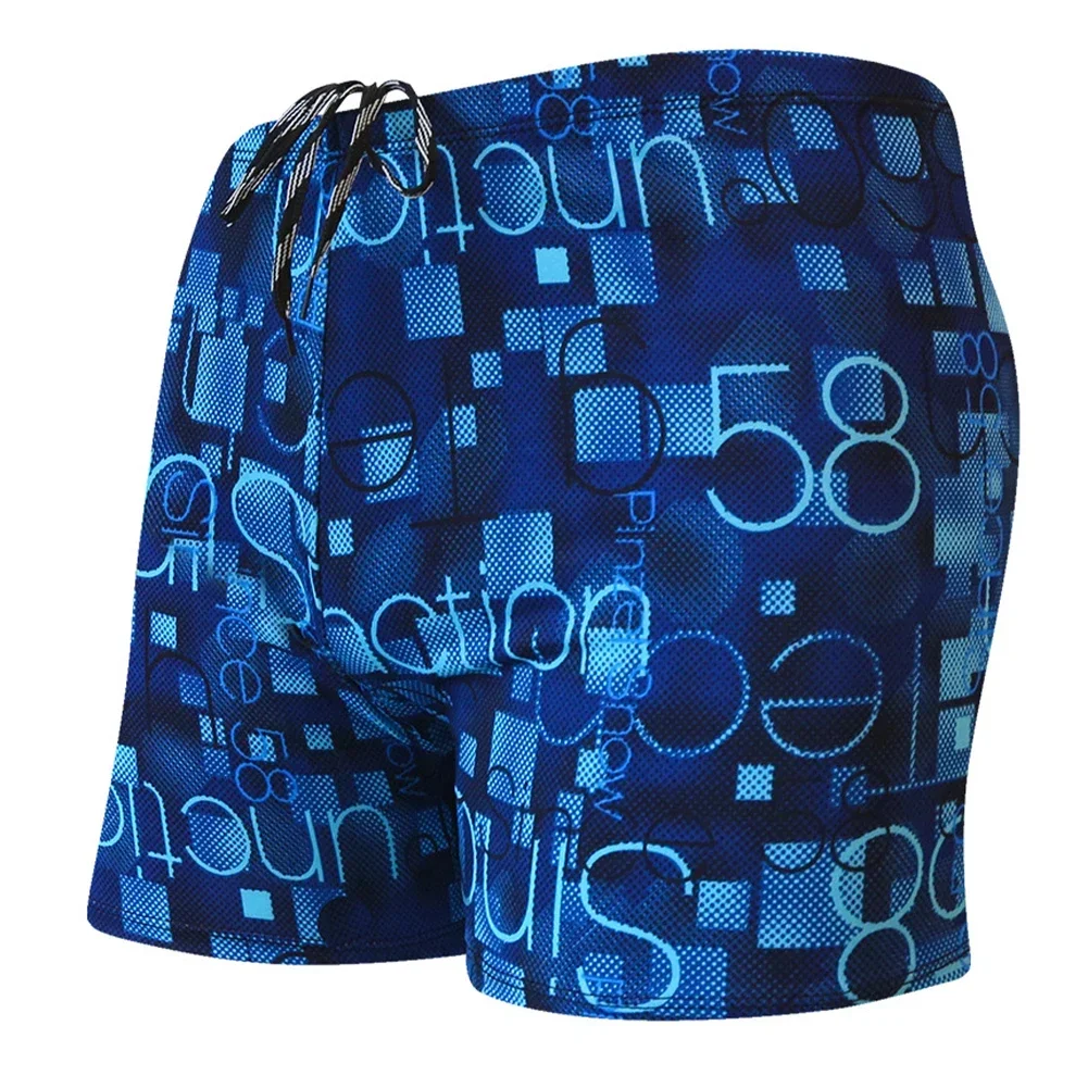 Swim Trunks Men Colorful Print Quick Dry Slim Fit For Beach Surf