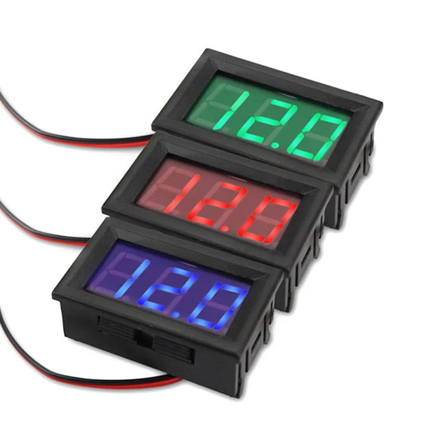 Digital Thermometer LED Display Fahrenheit Centigrade DC 4-28V High Accuracy Temperature Gauge Sensor with Waterproof NTC Probes 6