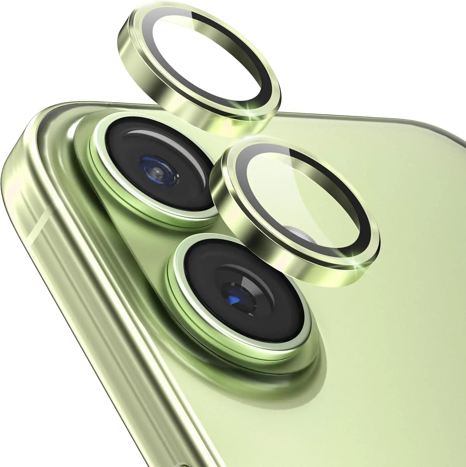 Premium Aluminum Alloy Camera Lens Protector with HD Tempered Glass Cover