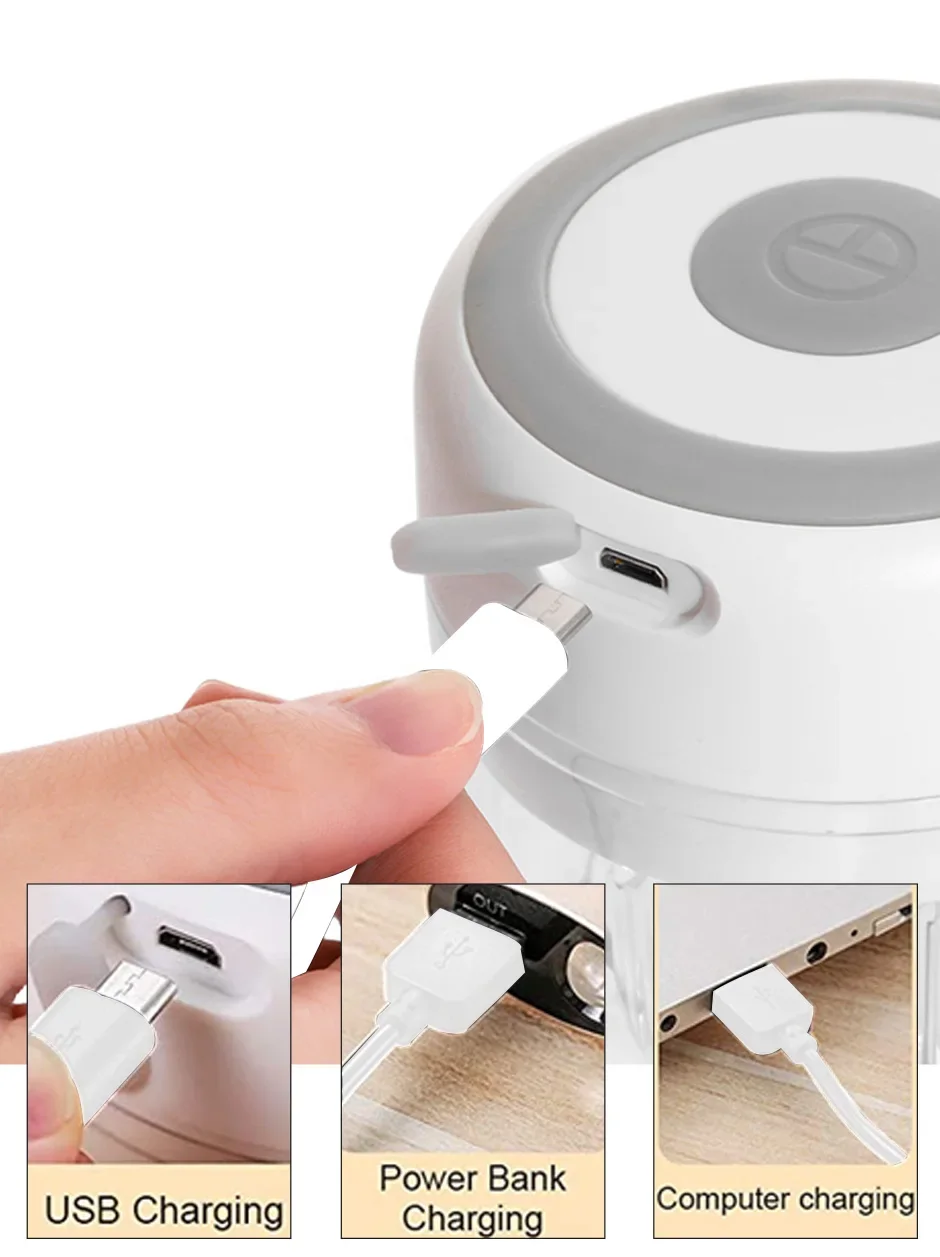 Description Picture 5 of itemMini household garlic puree electric garlic blender for babies, food grinder, cooking meat grinder, new garlic grinder