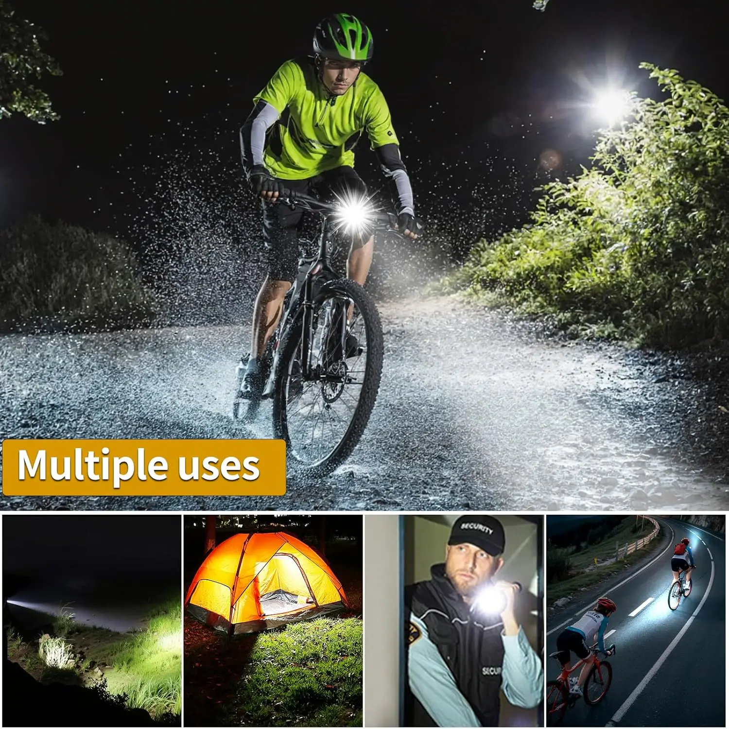 Super Bright Bicycle Light 2000mAh Bike Headlight Flashlight Handlebar USB Charg
