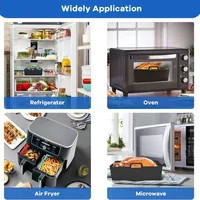Pot de panier en Silicone pour friteuse à Air, pour Ninja AF400EU, rectangulaire, antiadhésif, doublures de cuisson, tapis réutilisable, plateau de cuisson pour four, moule 4