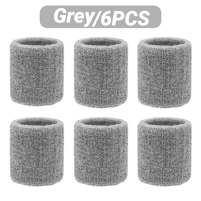 6 pçs absorção de suor esportes pulseira umidade wicking guarda de pulso para tênis basquete correndo sweatbands bandas absorventes