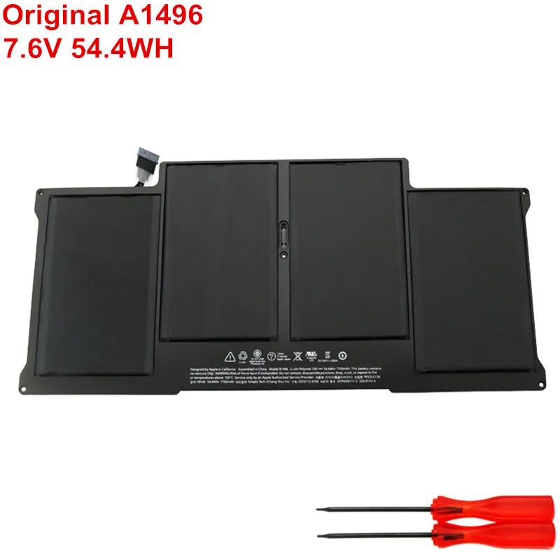 

7.6V 54.4Wh New Genuine Original Laptop Battery A1496 For Apple MacBook Air 13" A1466 A1369 Mid 2013 2014 Early 2015 Rechargable