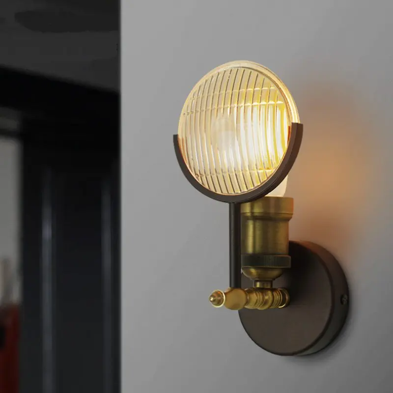 Modern Glass LED Wall Lamp Sconce Led Bedroom Wall Light Fixture for Home Decor Nordic Foyer Living Room Corridor Luminaire E27