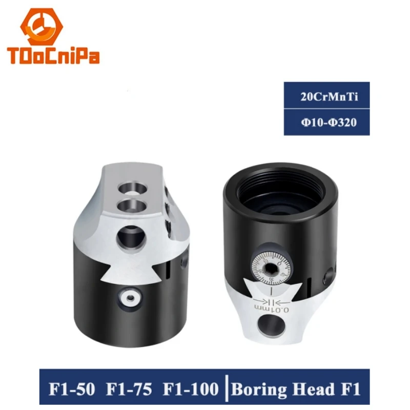 

F1 Boring Head Boring Bar Milling Holder For Milling Machine Tools Inch 50/75/100mm Rough Boring Head Toolholder