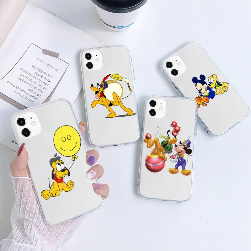 A-22 Pluto Custodia Morbida Trasparente Ritagliata Per Iphone 14 Plus 13 Mini 12 11 Pro Max