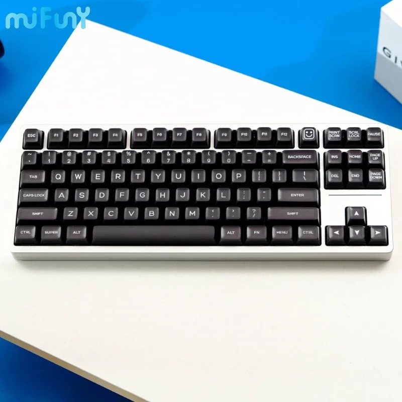 

Колпачок для клавиатуры MiFuny PBT черный полупрозрачный, 2 цвета, совместимый с колпачком для клавиатуры 60/75/80, колпачок для клавиатуры с профилем SA для механической клавиатуры