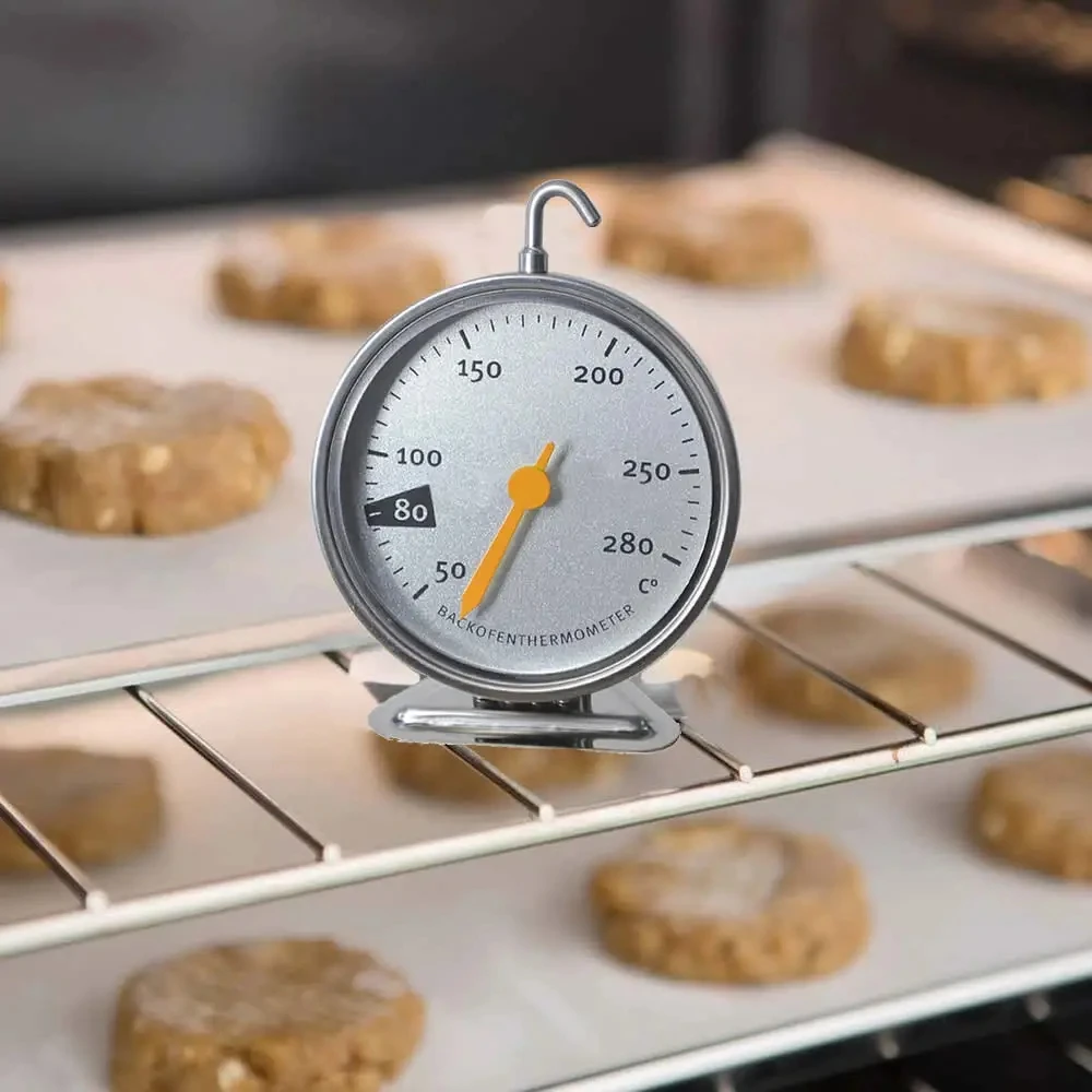 Stainless Steel Oven Thermometer New Large Dial Baking BBQ Cooking Meat Food Temperature Measurement Hang Stand Kitchen Supplies 3