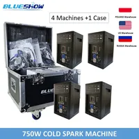 Blueshow Ti Powder 1pcs Cold Sparkler Machine 750w or 1 Flycase Fountain Sparkular Wedding Christmas Stage Light Sparkler Sink 1