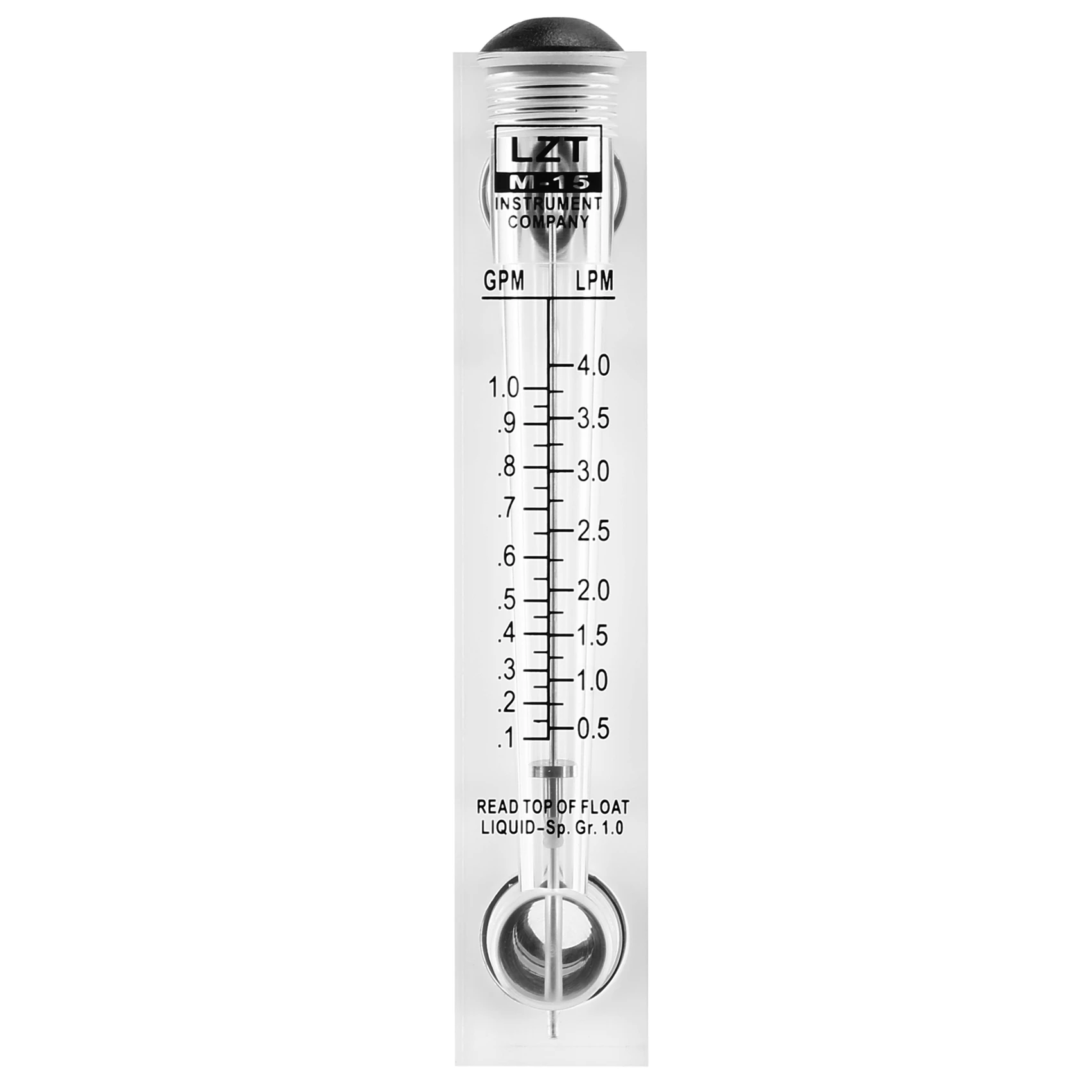 Manopola Regolabile Nera 0.1-1 Gpm Misuratore Di Portata Dell'Acqua A Pannello Lzm-15