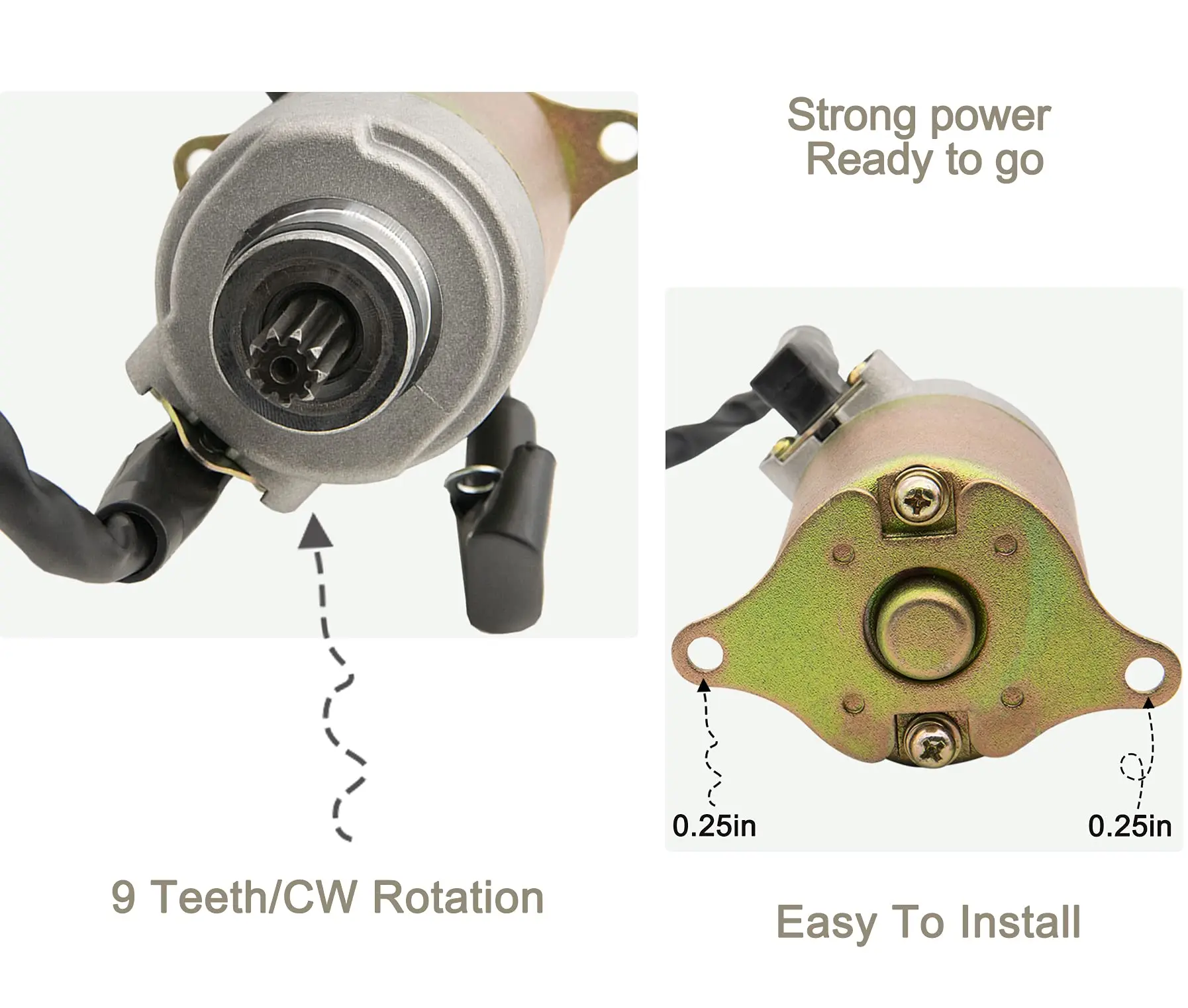Engine pull starter starter motor set GY6 starter for 150cc 125cc etc. scooters