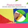 2M/6M Diameter Kids Outdoor Teamwork Game Prop Rainbow Parachute Toys Jump Bag Bounce Play Mat School Activity Puzzle Game 5