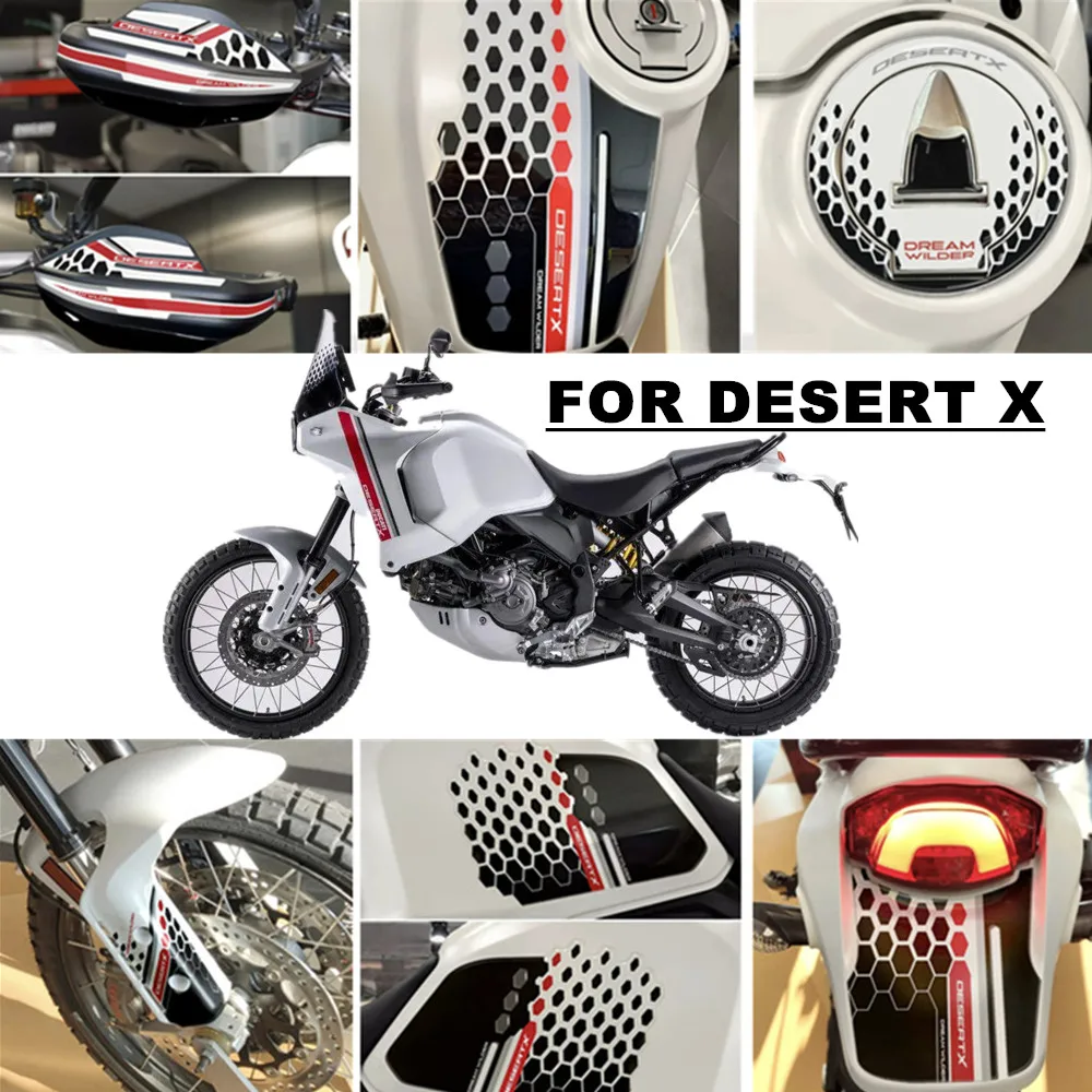 Per Ducati Desert X Desertx 2022 2023 Adesivo Per Veicoli Completi Per Moto Adesivo Per Serbatoio Carburante Adesivo Epossidico 3D