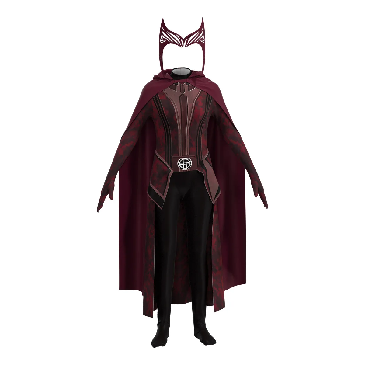 thumbnail image 1 of Disfraz de Cosplay de Marvel Wanda Vision Scarlet Witch para mujer, traje de carnaval, máscara hecha a medida, disfraz de Halloween de alta calidad, 1 of 5