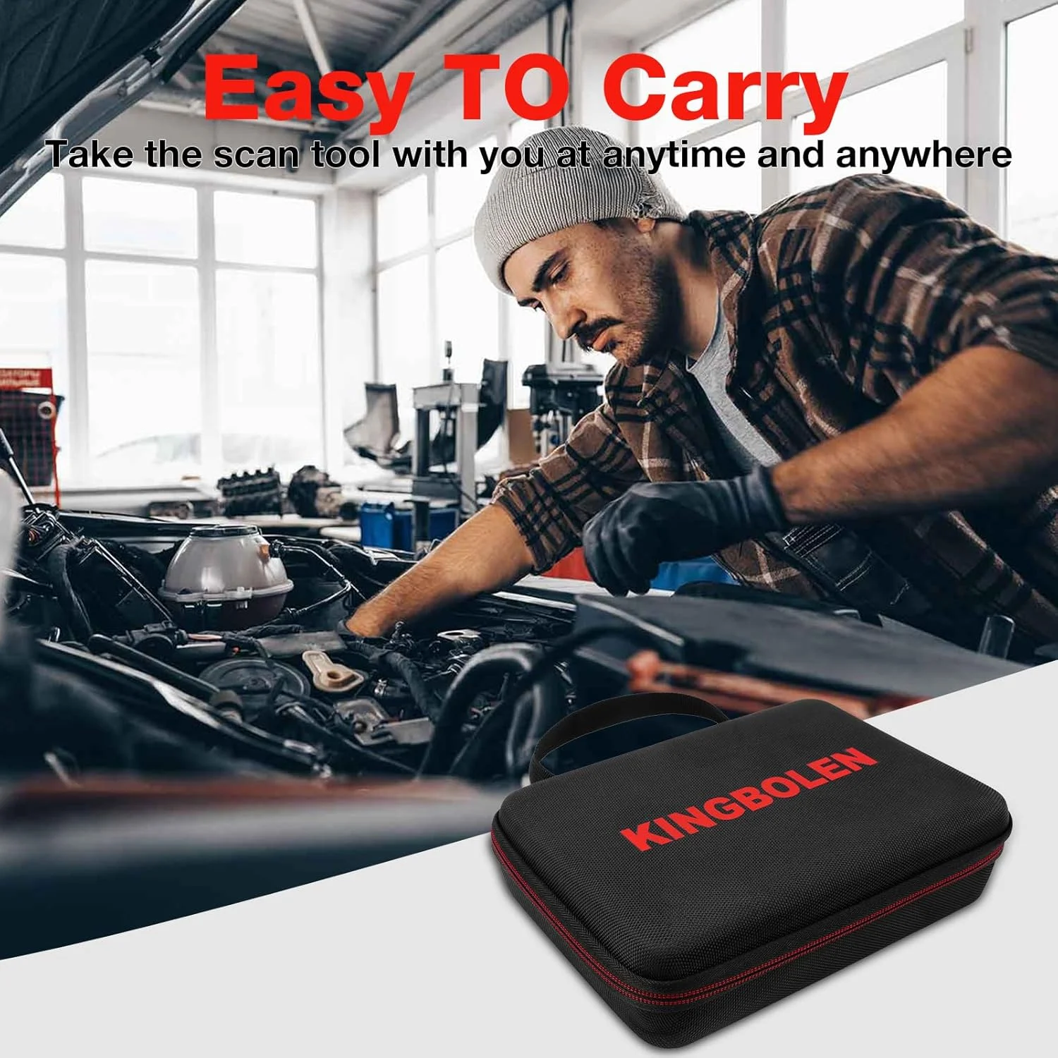 KINGBOLEN Protective Case Storage Bag Carry bag for OBD2 Scanner LAUNCH CRP123 PLUS Creader VII+ CR529 CR3008 PLUS X431 ELITE 2
