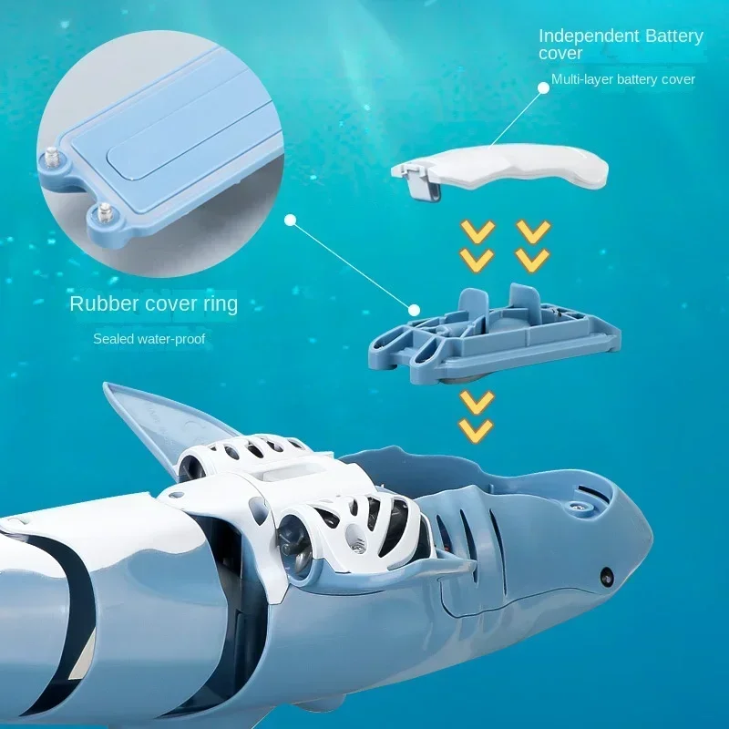 NEW Funny RC Shark Toy Remote Control Animal Bath Tub Pool Electric Toys for Kids Boys Children Cool Stuff Sharks Submarine Toy 5