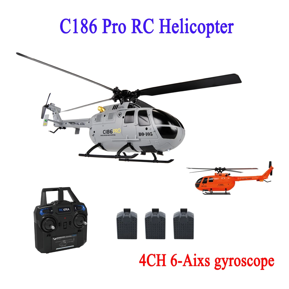 C186 Bo105 2.4g 4ch 6axis Gyro Flybarless Altitude Remote Control