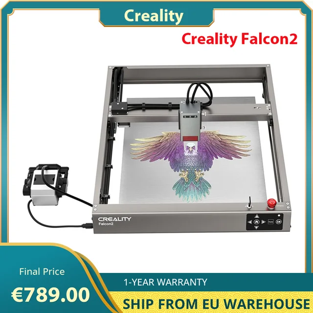 Creality Falcon2 Laser Engraver 40W Air Assist High-Speed Adjustable Laser  Spot Steel Colorful Engraving and Cutting Machine - AliExpress