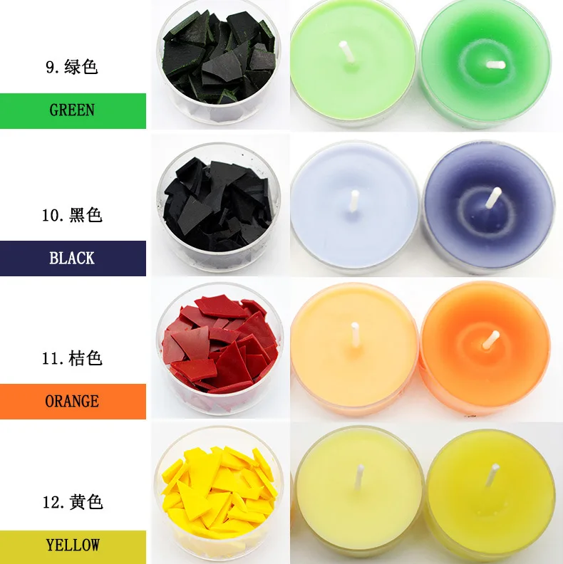 Description Picture 5 of item5g Candle Color DIY Dye Color Block 34 Colors Non-toxic Soy Candle Wax Pigment Used To Make Scented Candles or Soap Dyes