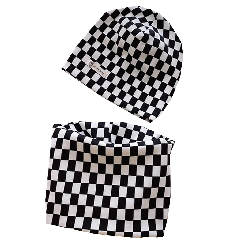 Spring Autumn Winter Children Hat Scarf Set Crochet Baby Hats Girls Boys Caps Kids Skullies Beanies Cartoon Baby Boys Cap