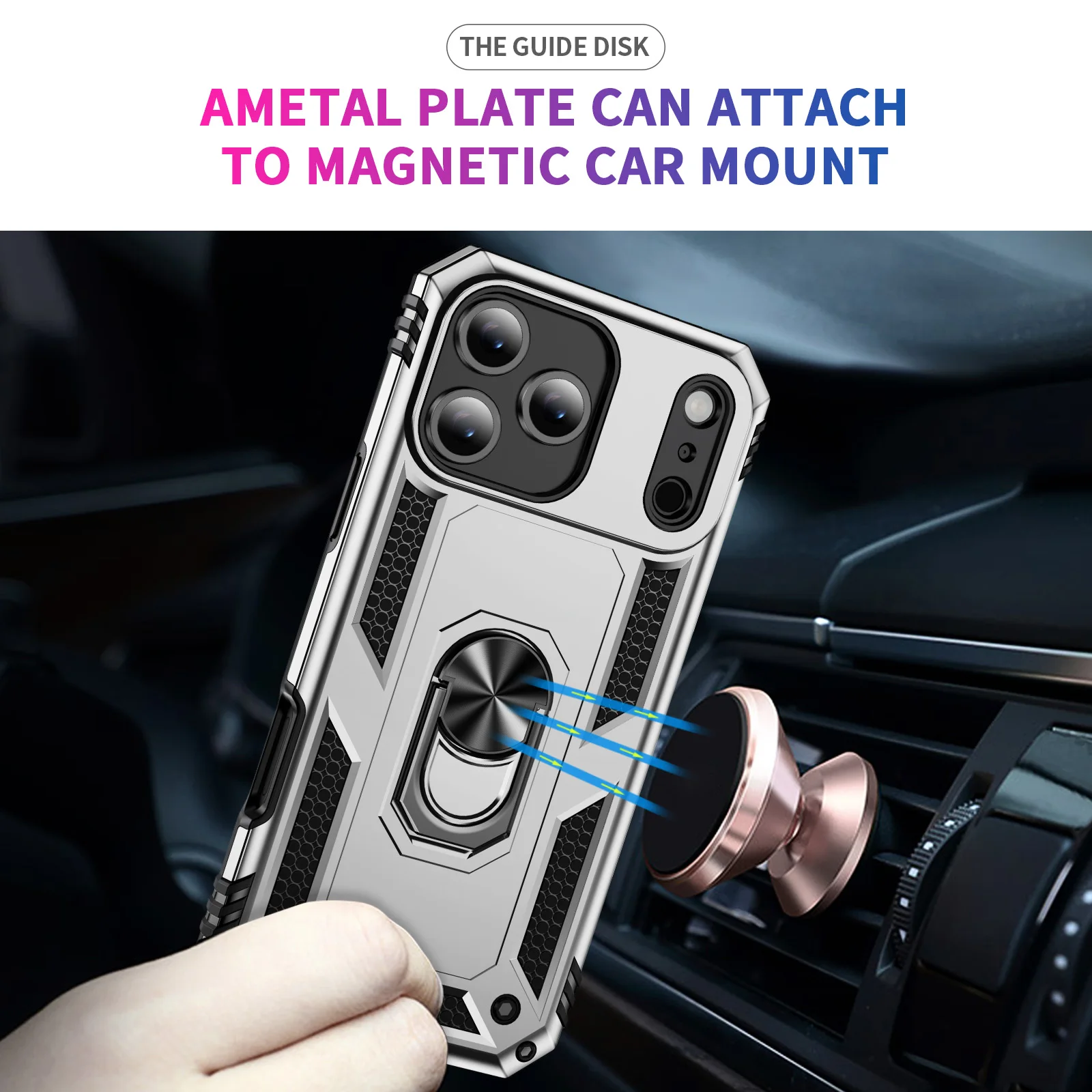 iPhone Armor Case with Magnetic Ring Holder 2