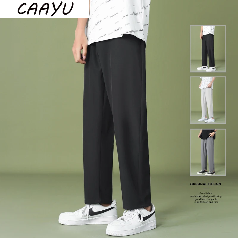 Men Wide Leg Pants Casual Light Weight Joggers Trousers Streetwear Hiphop Comfortable Home Pants