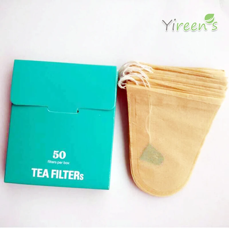U Shape Coffee Bags With Art Bottom Personalize Label Tea Filters Per 50Pcs Packed in A Gift Box