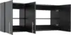 54" Wall Tool Cabinet Black Storage Bathroom Cabinet Pantry Cabinet with 2 Adjustable Shelves 12" D x 54" W x 24" H 6