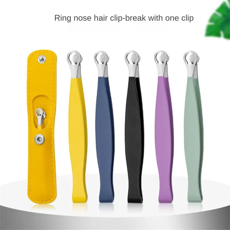 

Universal Nose Hair Trimming Tweezers Stainless Steel Eyebrow Nose Hair Cut Manicure Facial Trimming Makeup Scissors Trimmer