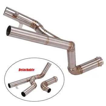51MM Motorcycle Exhaust Tail Pipe Muffler Middle Link Connect Tube Stainless Steel Slip On Modified For 1290 Super Duke R 14-16