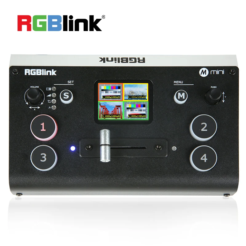 

RGBlink Mini Pro Video Switcher 4 Channel Support PC APP control HDMI Switchboard with T-Bar for Live Streaming Broadcast