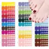Baking Free European and American Solid Color Toenail Stickers  Waterproof Fashion Nail Stickers Manicure Decals 2