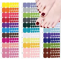 Baking Free European and American Solid Color Toenail Stickers  Waterproof Fashion Nail Stickers Manicure Decals 2