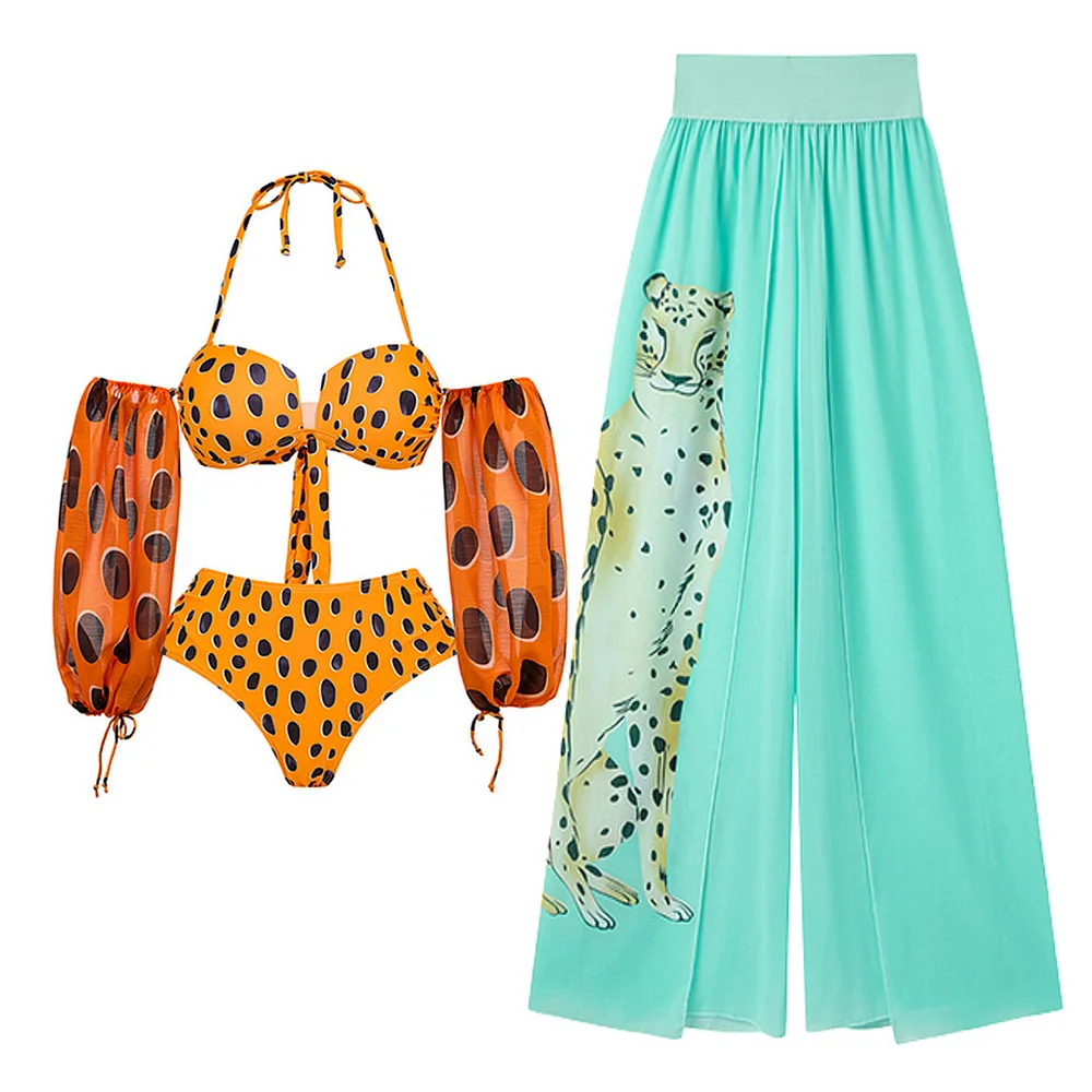 WomensSwimsuitHalterneckLeopardPrintBikiniwithPants.jpg