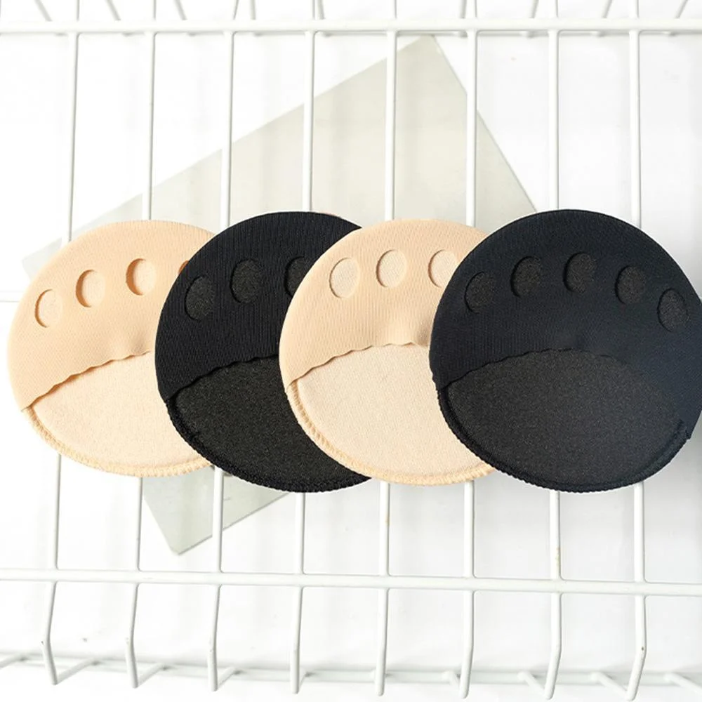 여성용 하이힐용 면 소재 앞꿈치 패드, 보이지 않는 편안한 미끄럼 방지 발가락 양말 패드