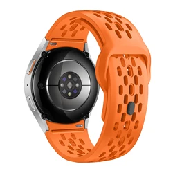 Silicone Sport Strap for Smartwatch - Adjustable Bracelet Band (Orange)