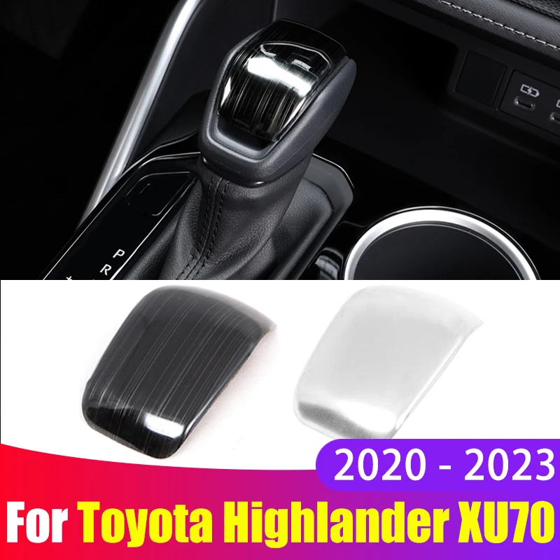 

Stainless Steel Car Gear Shift Knob Cover Frame Trim Interior Sticker For Toyota RAV 4 XA50 Highlander XU70 2020 2021 2022 2023