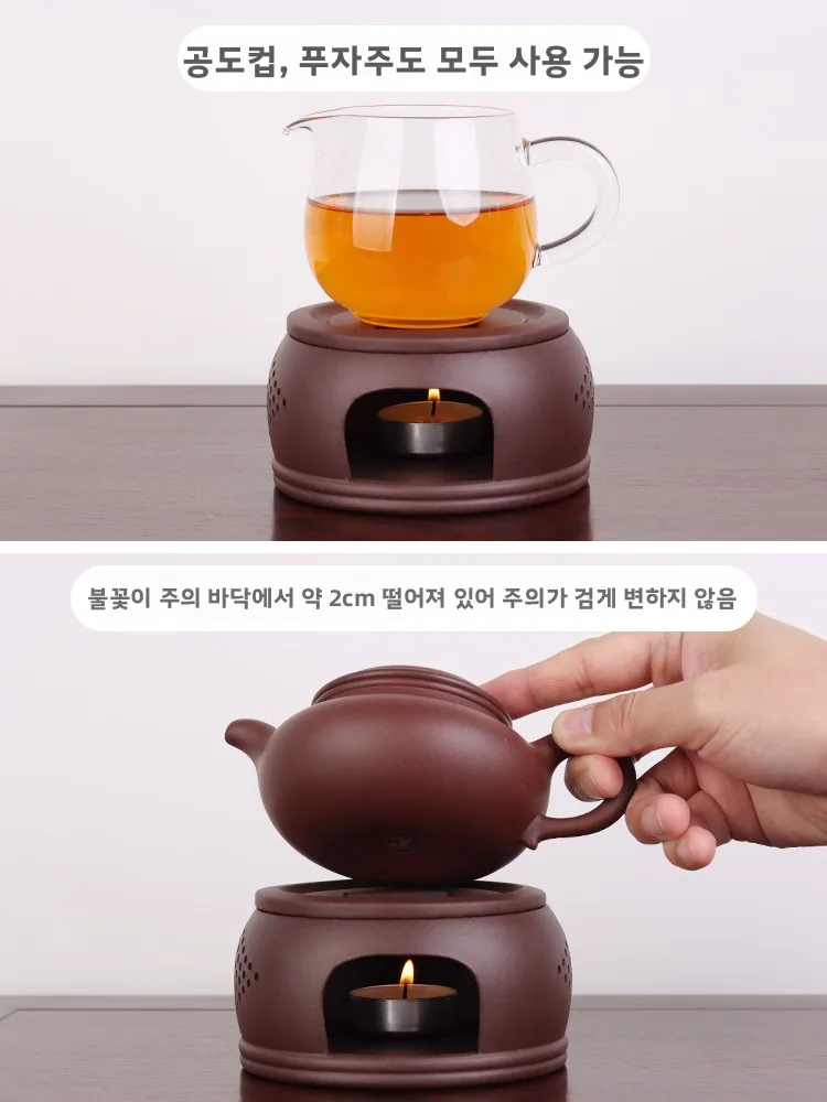 수제 자주색 점토 차 데우는 스토브 데위안 창 이싱 자주색 점토 차 끓이는 스토브 전통 중국 스타일 일상용