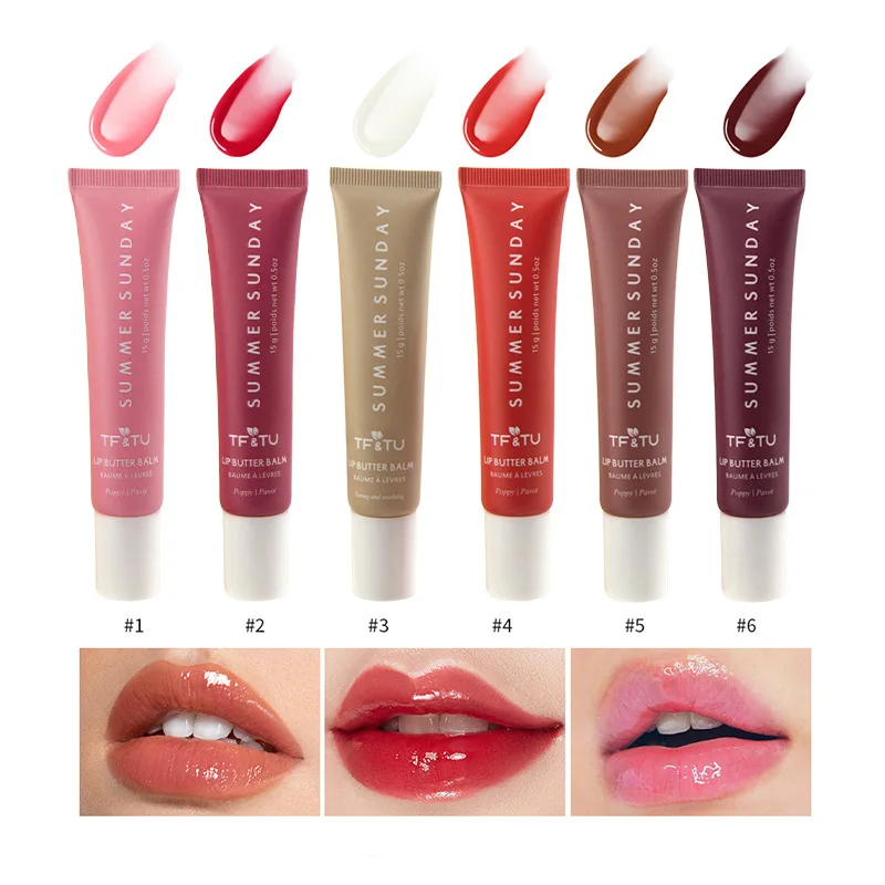 Moisturize Lip Gloss 6 Colors Waterproof Liquid Lip Gloss Polypeptide Color Butter Lipstick Liquid Honey Enrichment lip gloss lip makeup