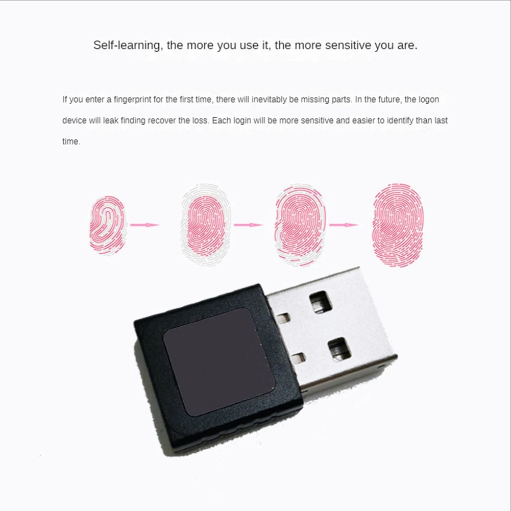 미니 USB 지문 인식 모듈 장치, Windows 10 11 Hello 생체 인식 보안 키