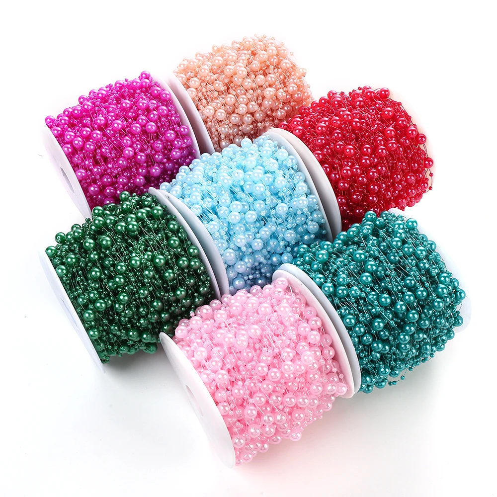 Elegant Acrylic Bead Chain for Decoration and DIY Projects - 5M Long