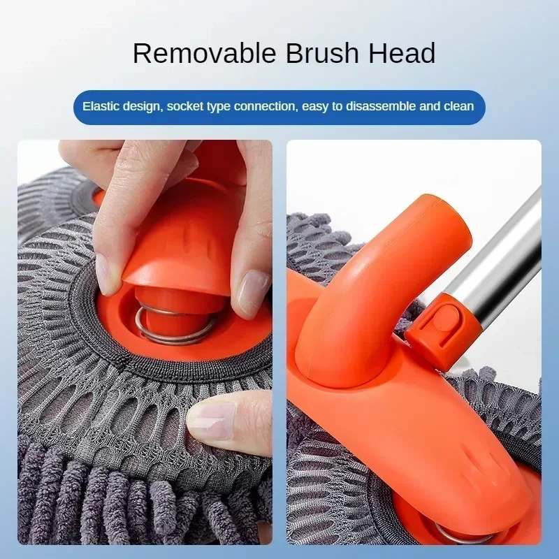 Car Wash Mop Double Brush Head Rotating Car Brush Three-Section Telescopic Mop Roof Window Cleaning Auto Maintenance Tools