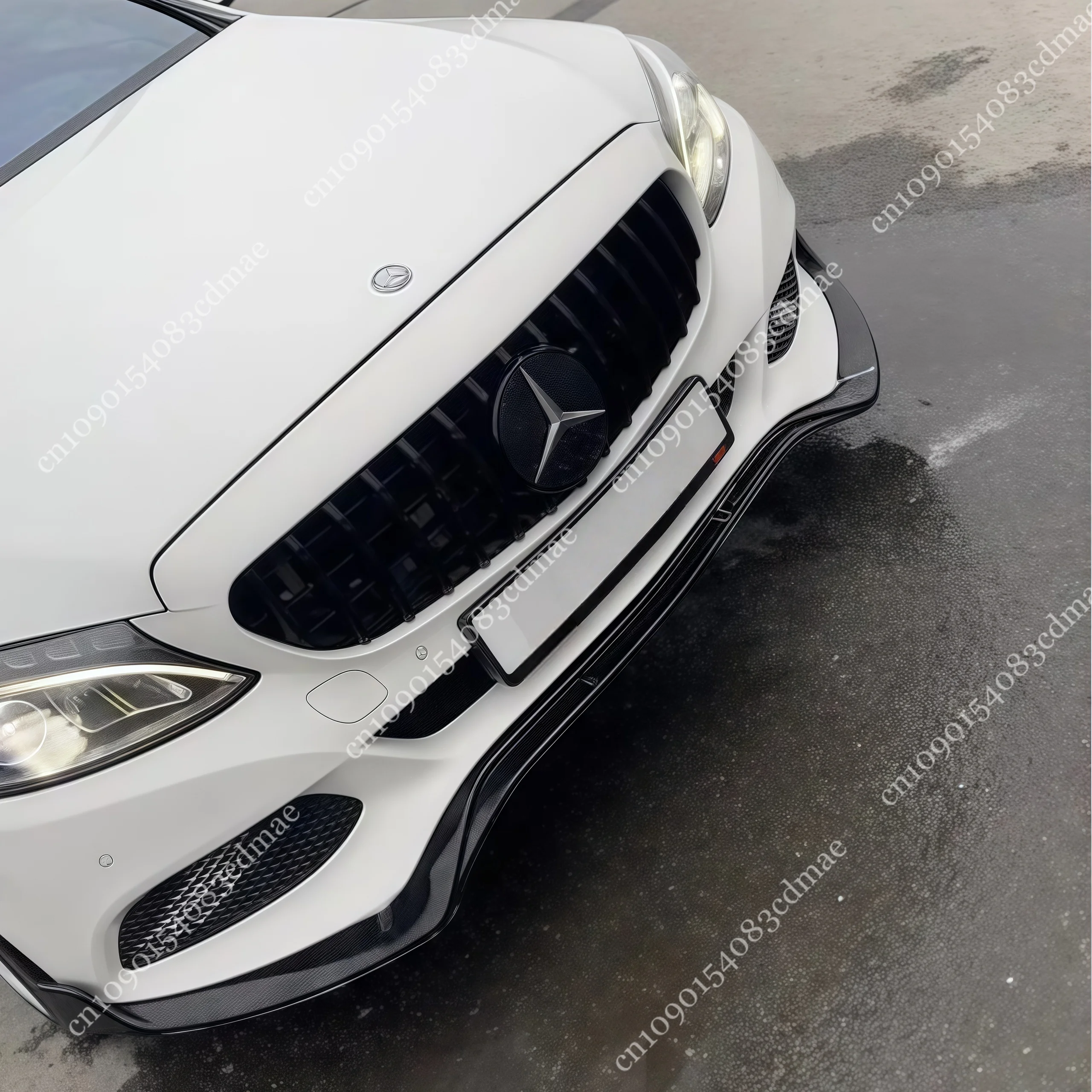Front Bumper Lip Spoiler Splitters Body Kit for Mercedes C Class W205 S205 C180 C200 C220 C250 C300 2015 car bumper spoiler,bumper lip,bumper lip decoration
