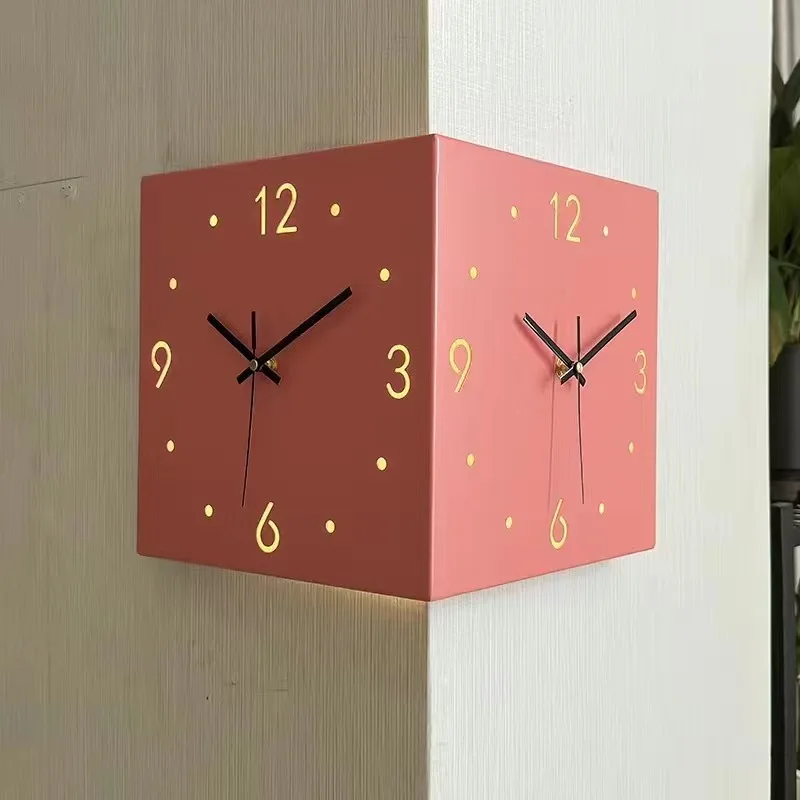 Description Picture 2 of itemCorner clock, wall clock, living room, creative simplicity, modern square wall clock